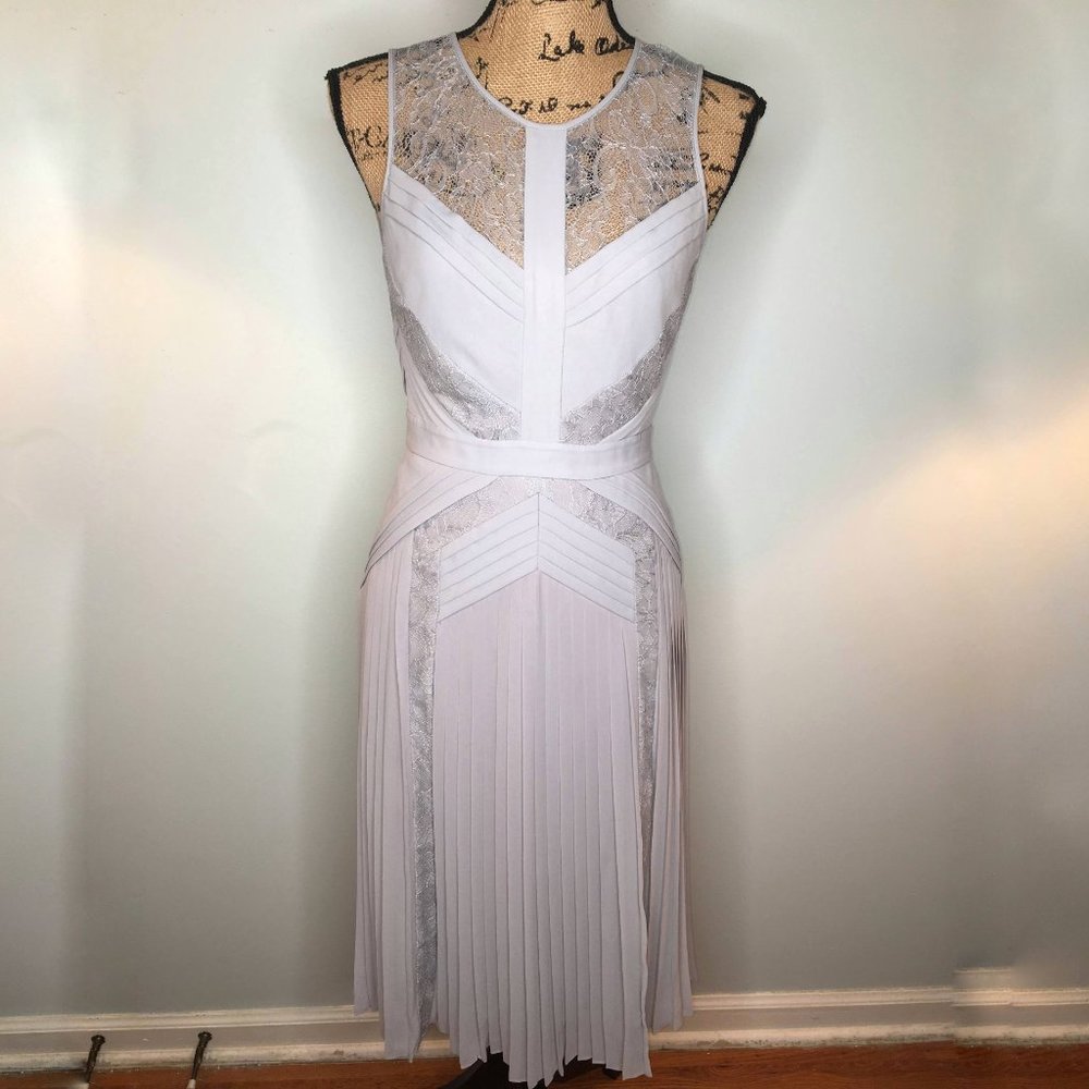 BCBG MAXAZRIA Raya Sleeveless Pleated Lace Dress - Picture 3 of 16